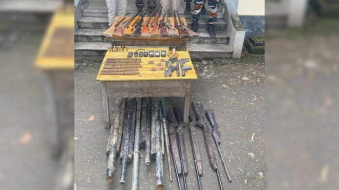 AA28b1cK Security forces recover cache of arms, improvised mortars in Manipur's Kangpokpi