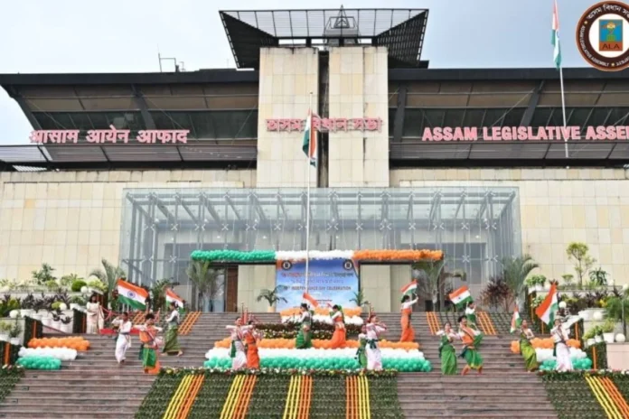 Members of the Assam Legislative Assembly attend a scheduled sitting during the 2026 Budget Session.