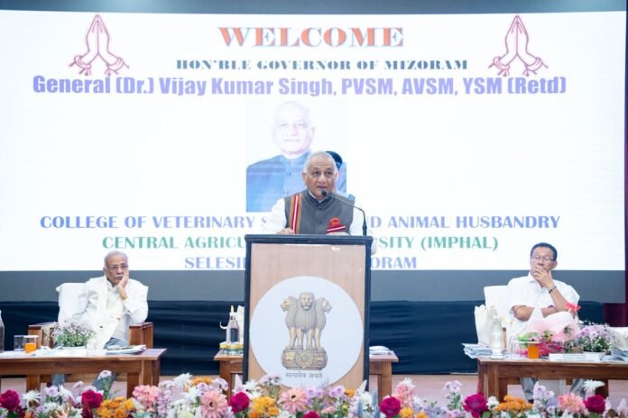 Mizoram Governor inaugurating the Central Agricultural University Council Meetings focused on agricultural innovation and farmer outreach.