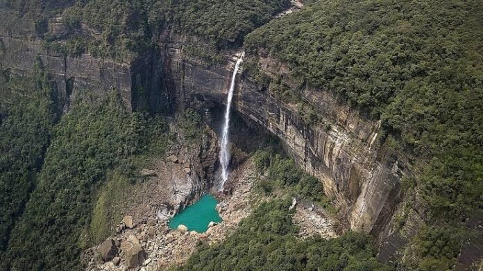 Dry landscapes in Meghalaya illustrate the severe rainfall deficit linked by climatologists to prolonged El Niño conditions.