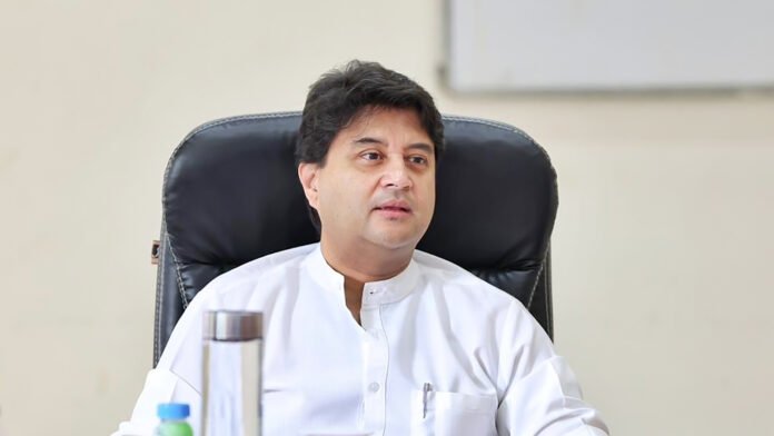 Union Minister Jyotiraditya Scindia launching Mission SeSH to promote Assam's Muga Silk on international markets.