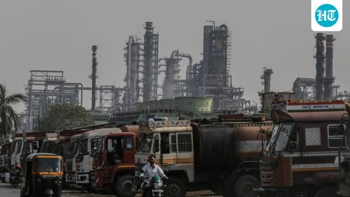 Oil exploration infrastructure in Northeast India following the signing of the Assam-Nagaland-Centre tripartite energy agreement.