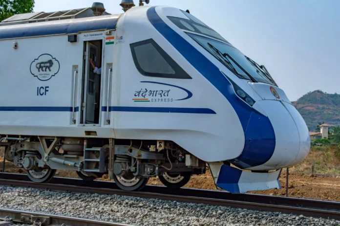 Railway engineers upgrade tracks in Tripura as the Northeast Frontier Railway prepares infrastructure for future Vande Bharat train operations.