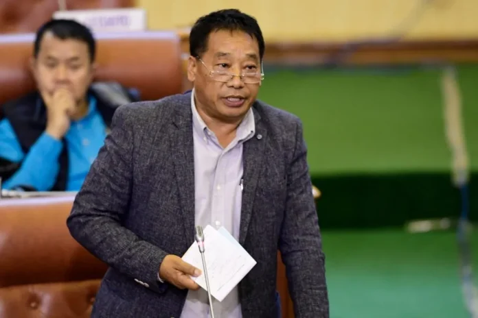 Deputy Chief Minister Losii Dikho joins senior government officials during a high-level administrative meeting in Senapati.