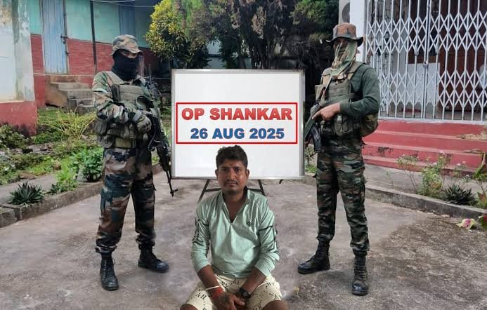 Security personnel monitor a border region in Nagaland as authorities strengthen surveillance against narcotics trafficking.