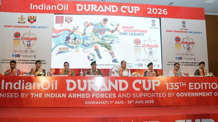 Football action during Durand Cup group-stage matches hosted in Guwahati and Shillong across Assam and Meghalaya.