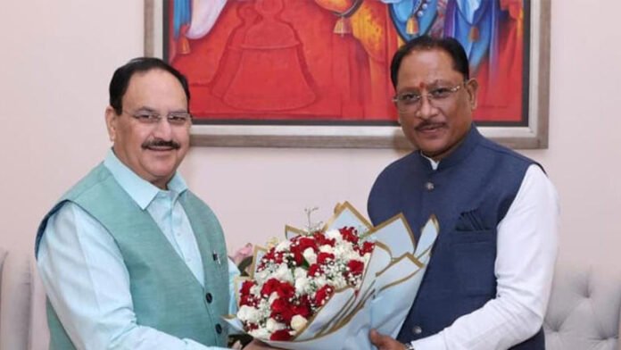 Chhattisgarh CM Vishnu Deo Sai meets Union Health Minister JP Nadda