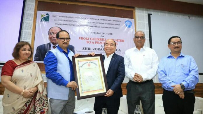 Former Mizoram CM Zoramthanga delivers special lecture on journey from conflict to peace at Gauhati University
