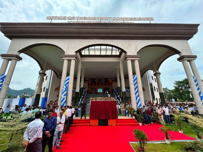 Assam Chief Minister Himanta Biswa Sarma inaugurates the ₹81-crore Integrated Kamrup Metropolitan Deputy Commissioner's Office Complex in Guwahati.