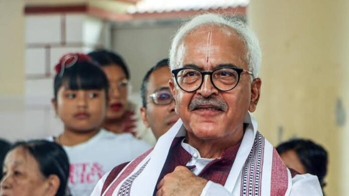 Manipur Governor Ajay Kumar Bhalla and NDA legislators meet Union Home Minister Amit Shah in New Delhi amid ongoing unrest in the state.