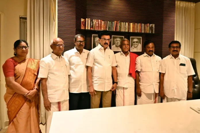 CPI(M) candidates file nomination papers during the initial week ahead of upcoming council local body elections.