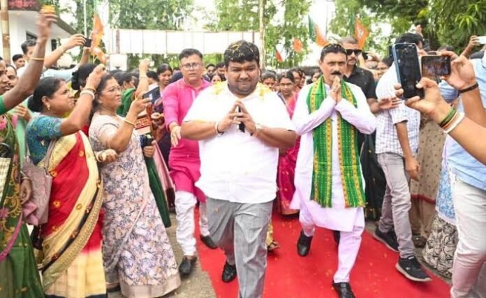 Tripura BJP President Abhishek Debroy announces the Ashirwad Ka Diya lamp-lighting campaign for September 17