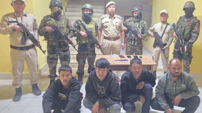 Manipur Police, Assam Rifles arrest four insurgents in Chandel