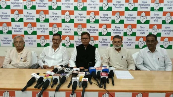 AA2cPUq1 Tripura Congress alleges BJP using administrative machinery to influence Village Committee polls
