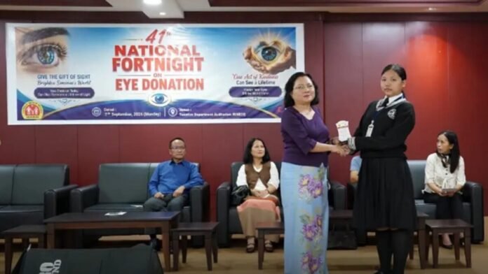 Students in Aizawl participating in an eye-donation awareness campaign that helped increase Mizoram’s registered and pledged donor count to 9,345.