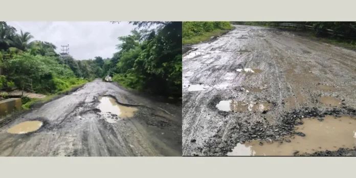 NHIDCL highway improvement work on water-damaged stretches of the Vairengte–Sihmui road in Mizoram.