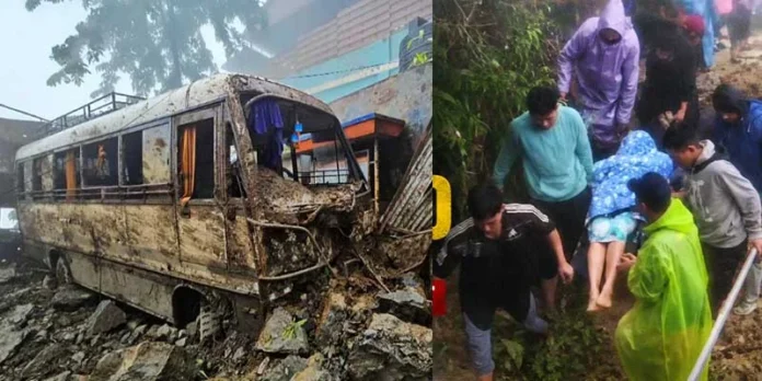 More than 80 families in Mizoram's Lunglei district are moved to safer locations after heavy rainfall causes river flooding.