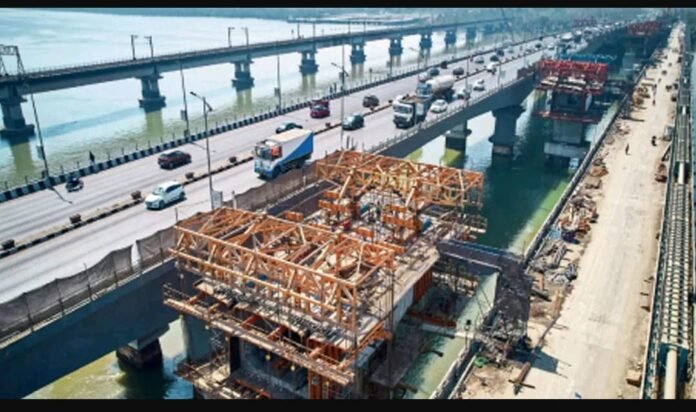 Third Vashi creek bridge 51% done